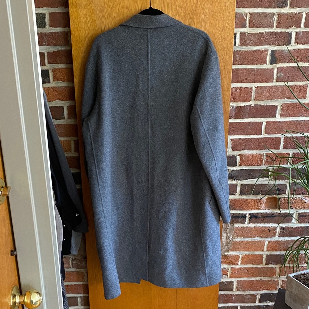 COS Oversized Gray Wool-Blend Single-Breasted Coat - Picture 5 of 6